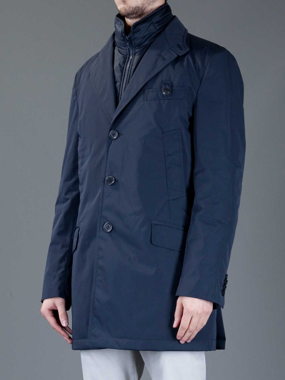 Fay Driving Coat in Blue for Men - Lyst