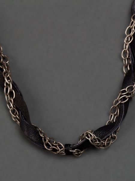 Goti Twisted Chain Necklace in Black for Men | Lyst