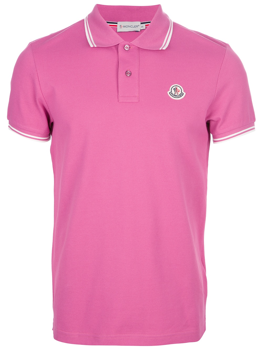 Lyst - Moncler Classic Polo Shirt in Pink for Men
