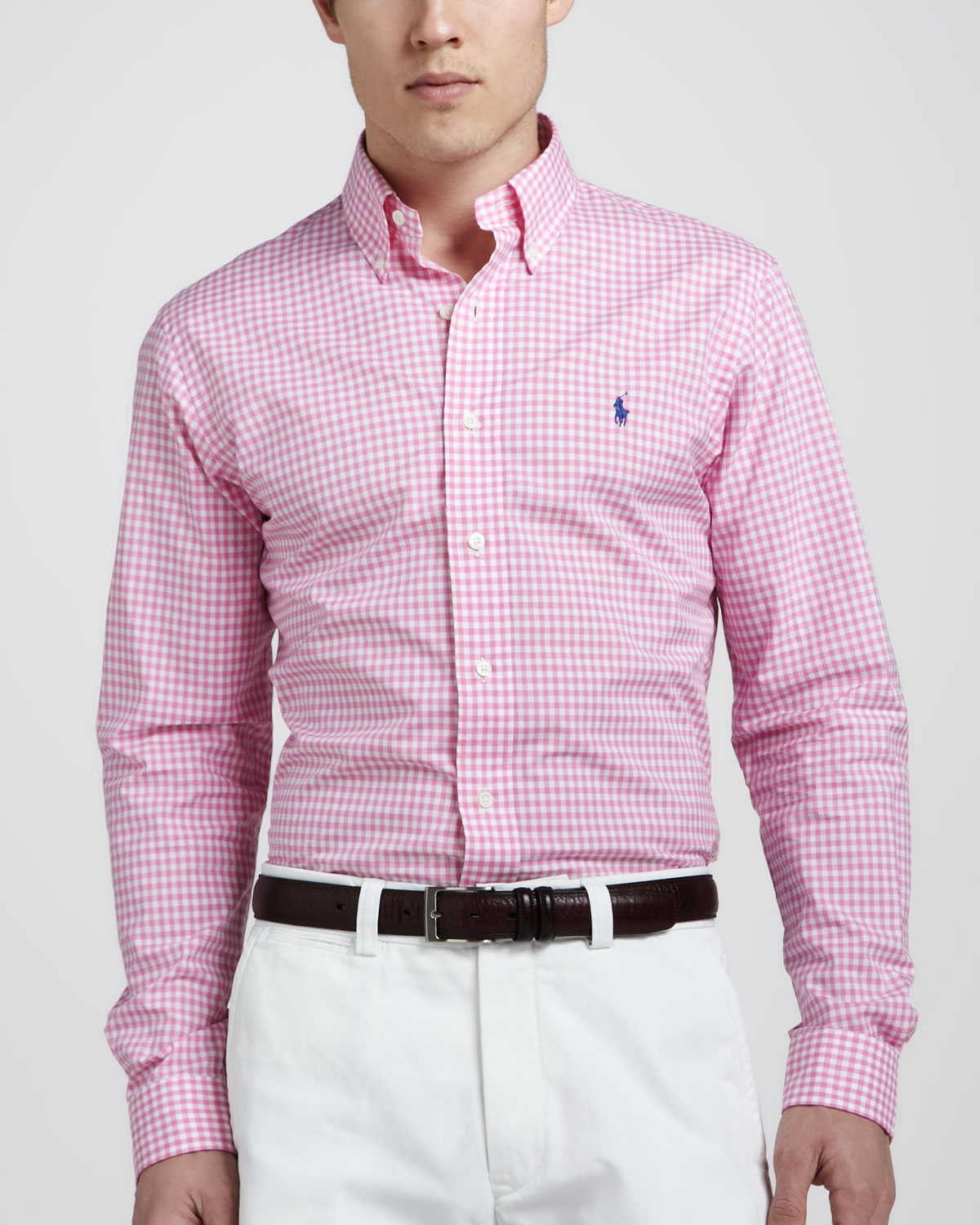 pink ralph lauren short sleeve shirt