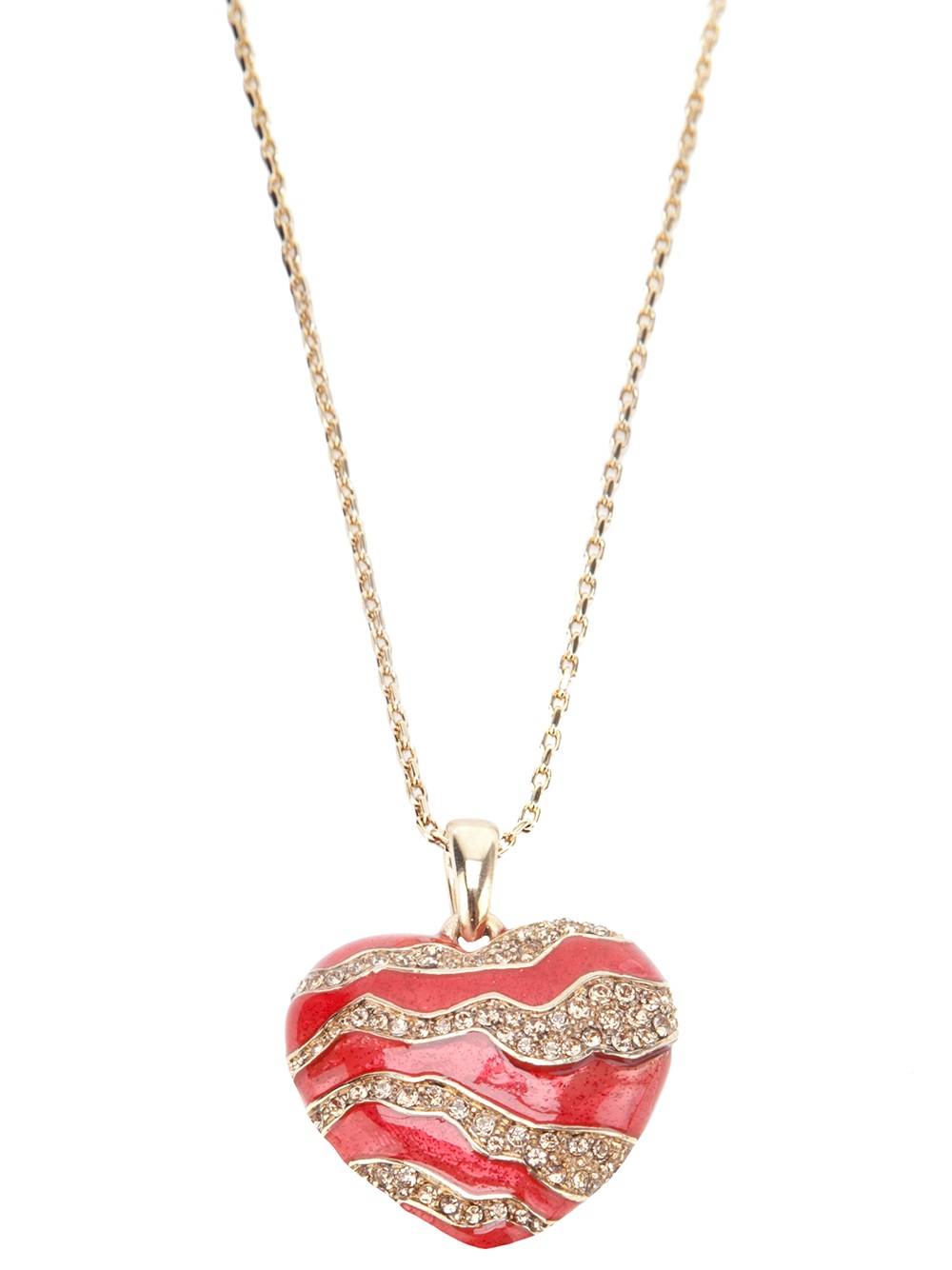 Lyst - Roberto Cavalli Heart Necklace in Red