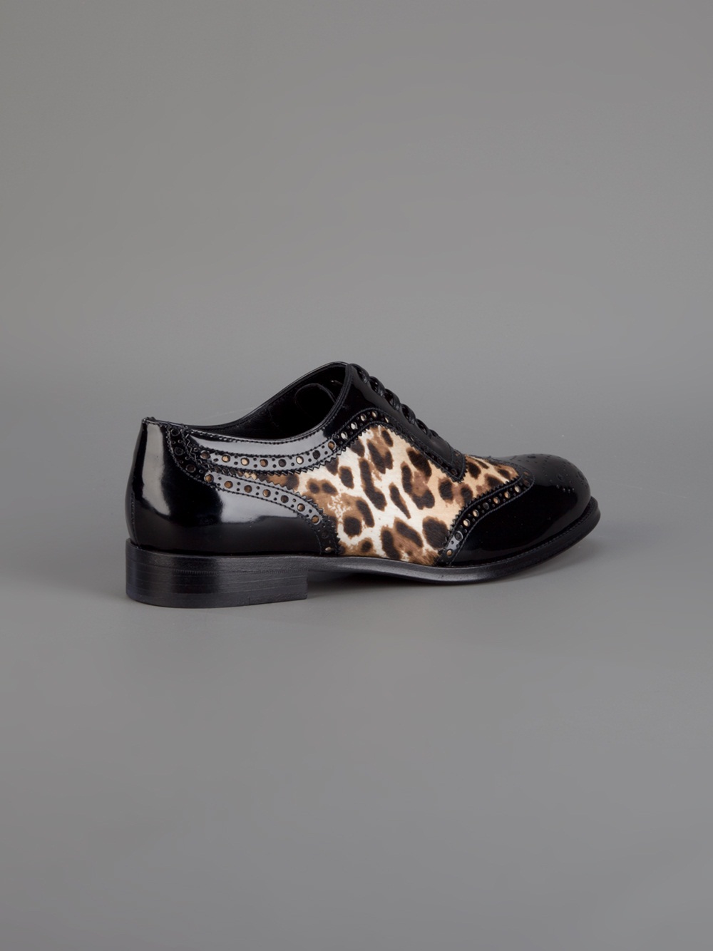 leopard skin brogues