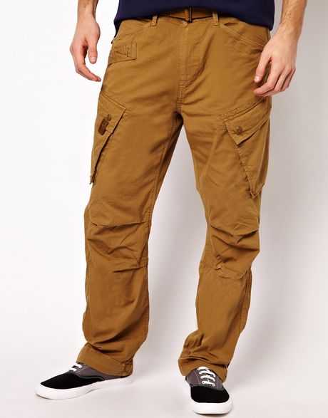 G-star Raw G Star Cargo Pants Rovic Loose with Belt in Brown for Men ...