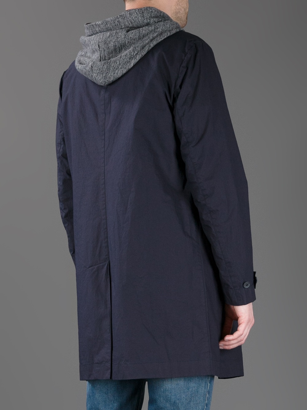 Lyst - Mauro Grifoni Oversized Trench Coat in Blue for Men