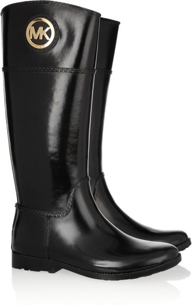 Michael Michael Kors Fulton Wellington Boots in Black | Lyst