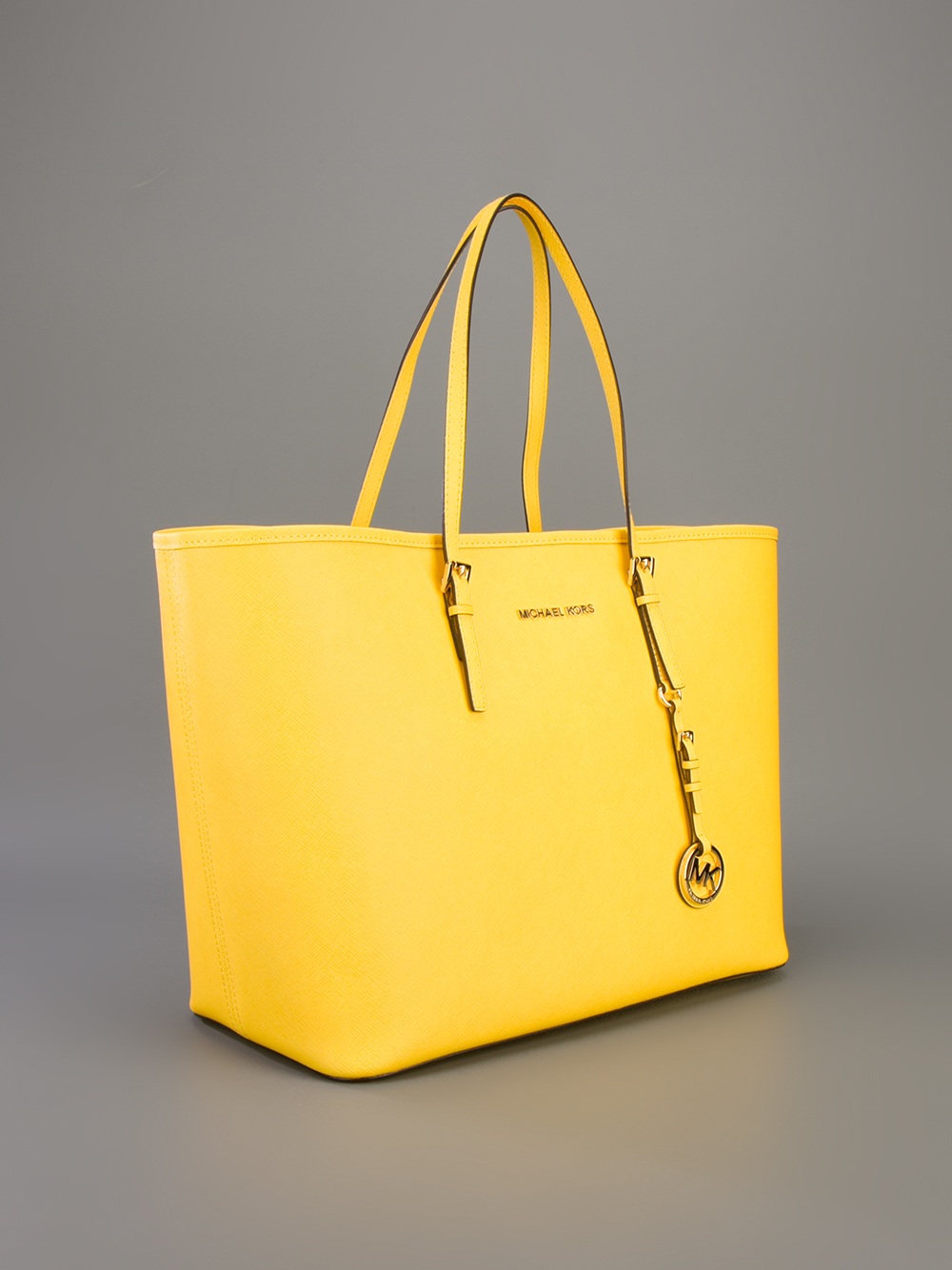Lyst Michael Kors Per Tote In Yellow