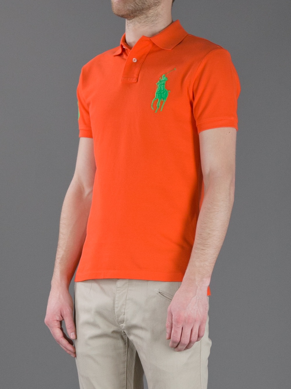 ralph lauren orange polo shirt