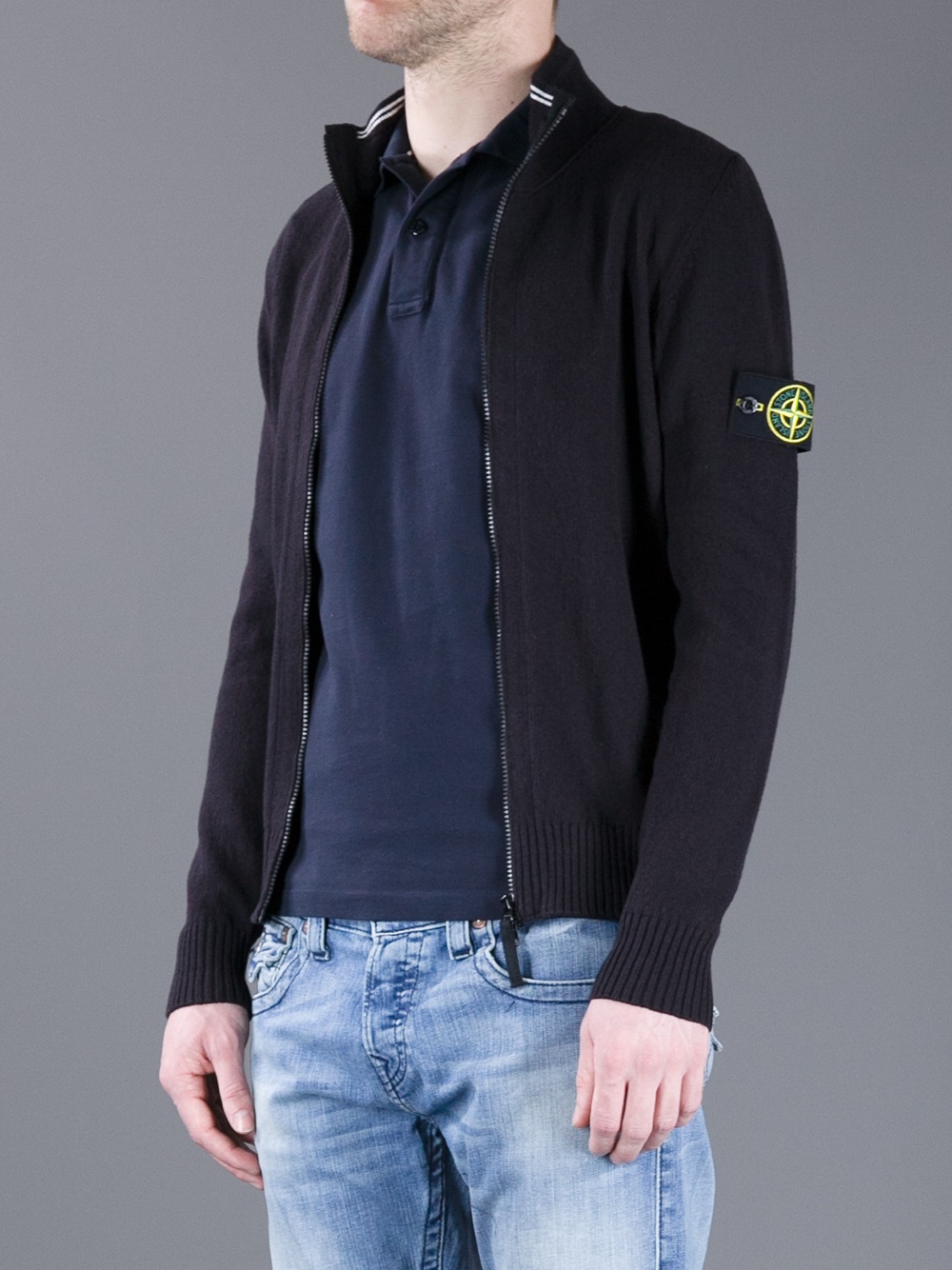 mens black stone island tracksuit