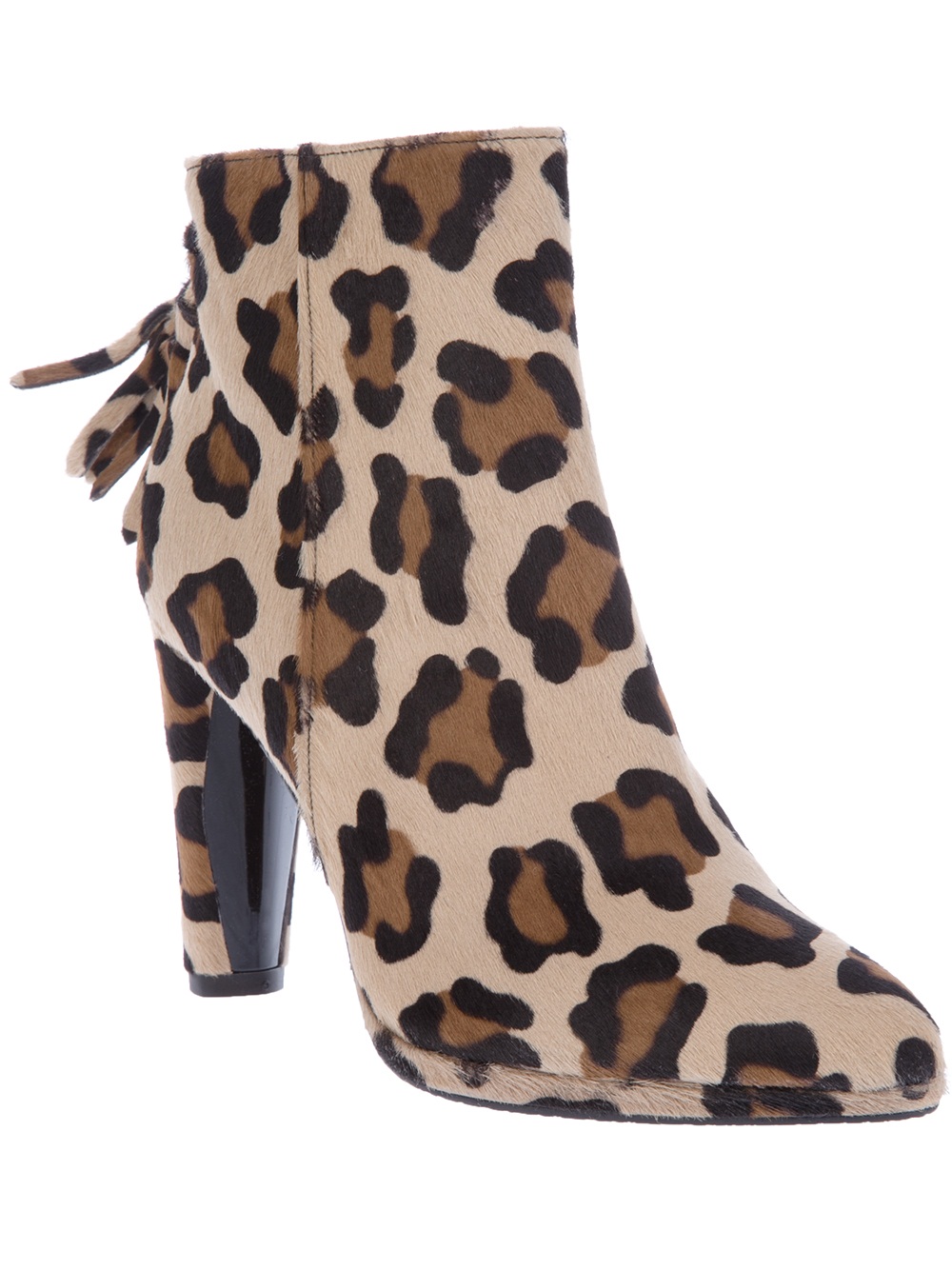 Lyst Stuart Weitzman Leopard Print Ankle Boot