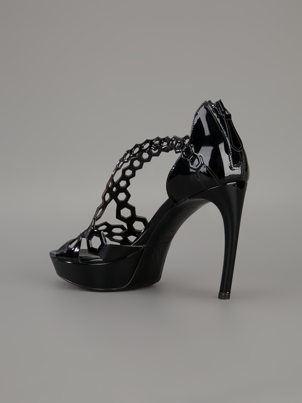 Lyst - Alexander Mcqueen High Heel Sandal in Black