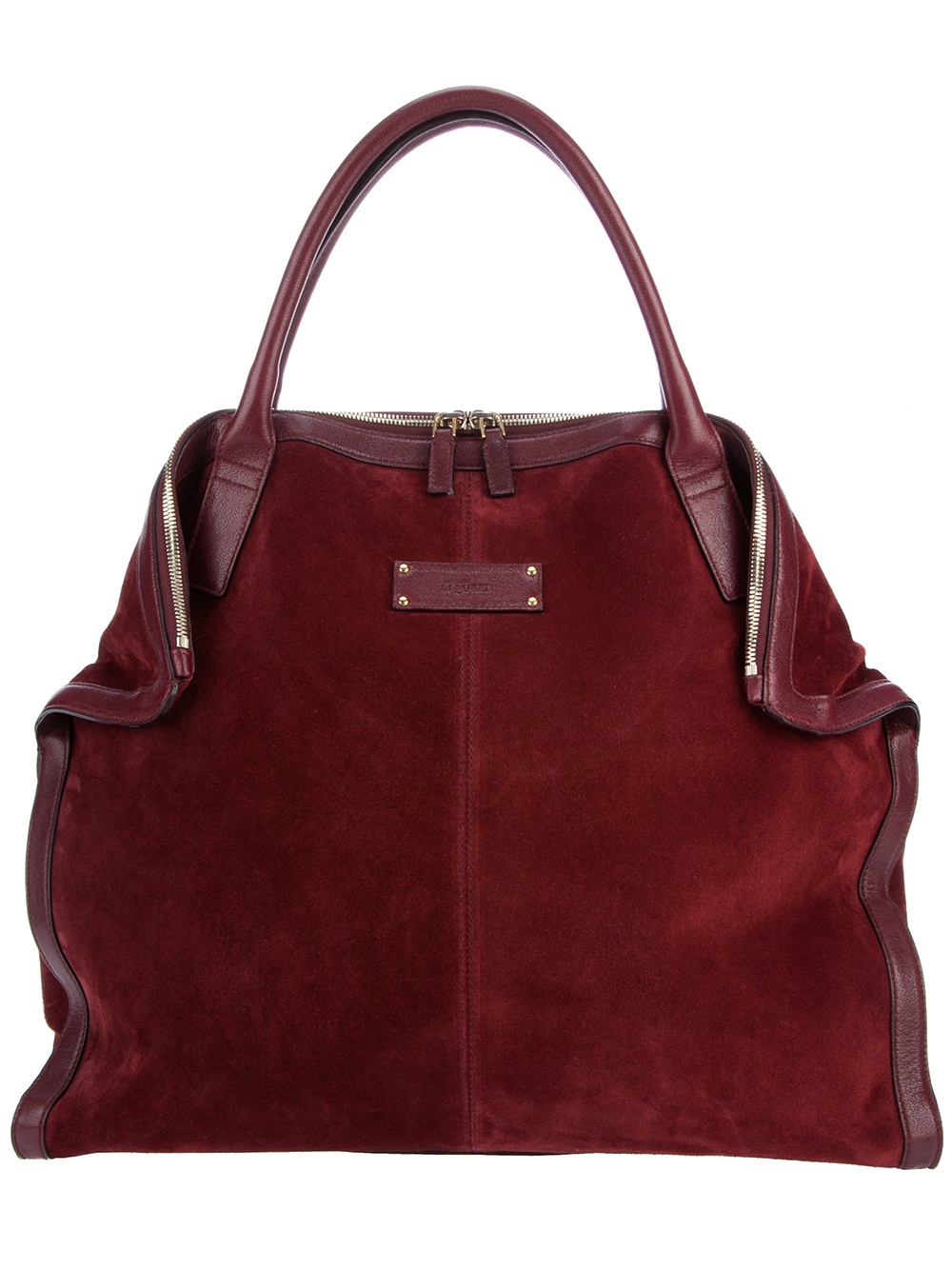 Lyst - Alexander mcqueen Suede Tote in Red