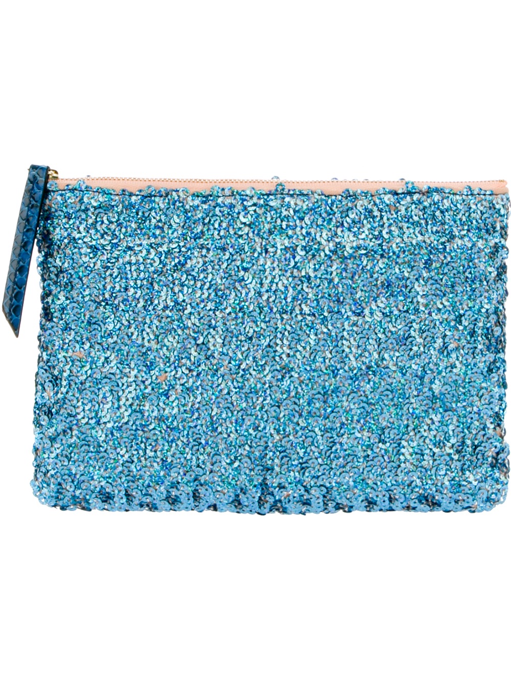 Lyst By Malene Birger Sequin Clutch In Blue