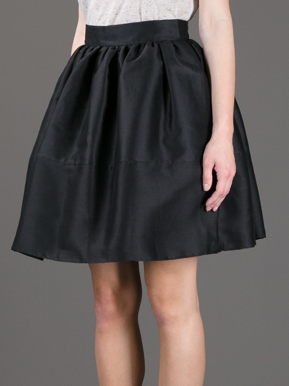 Golden Goose Deluxe Brand Flared Semi Sheer Skirt in Black - Lyst
