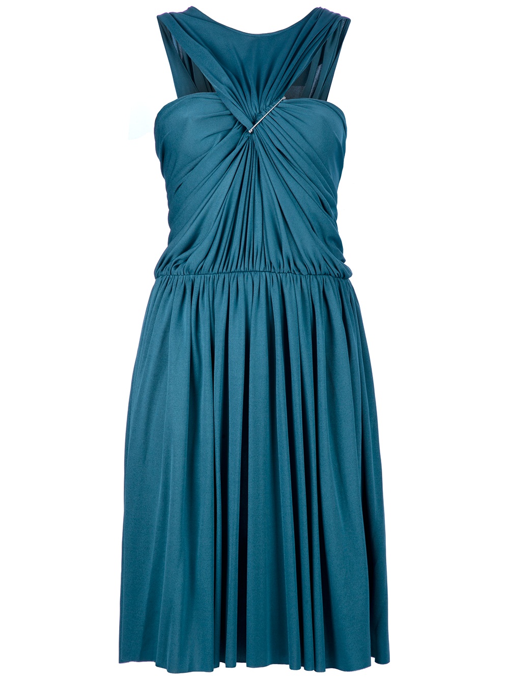 Lyst - Lanvin Pin Detail Dress in Blue