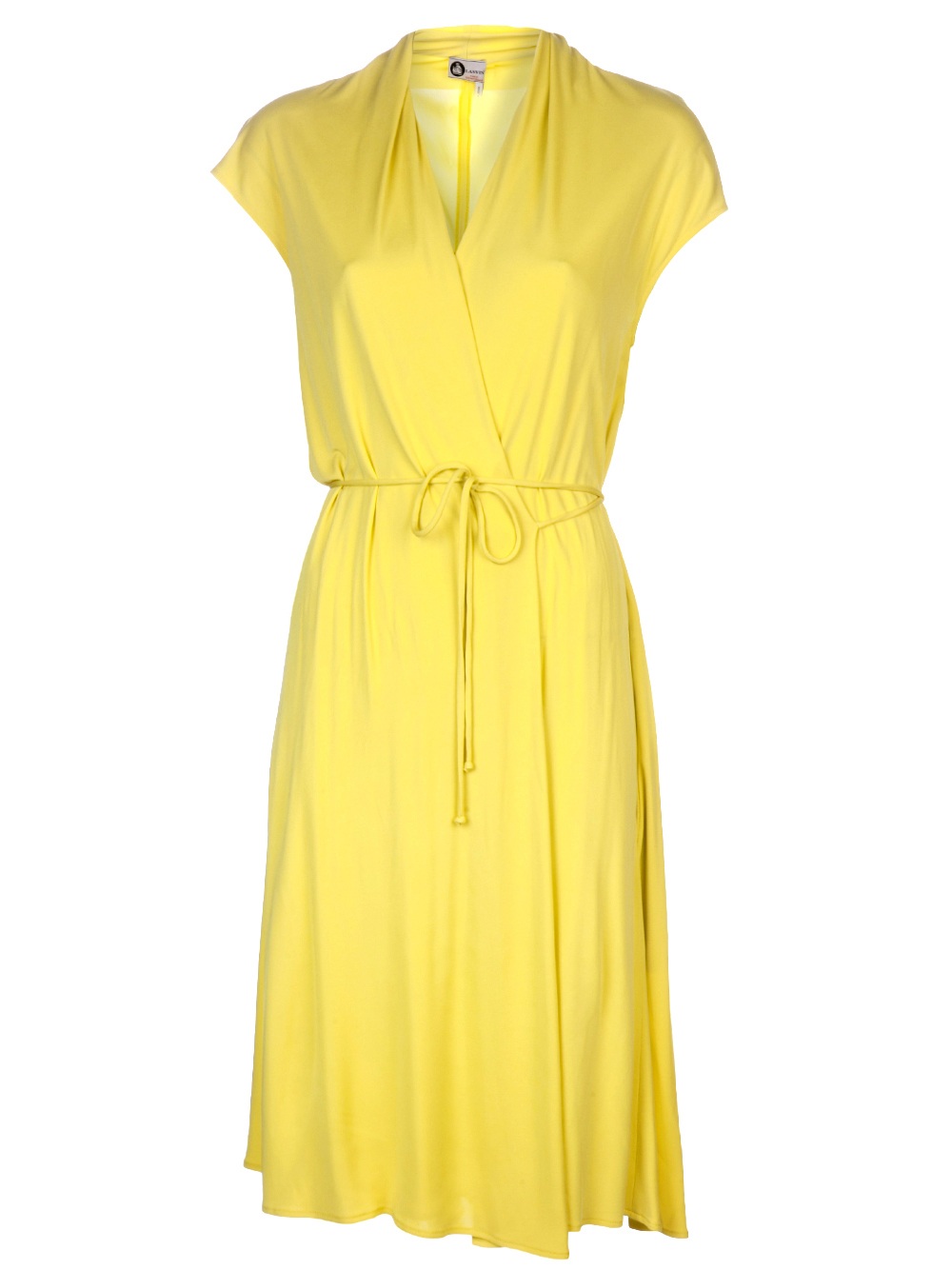 Lanvin Wrap Dress in Yellow Lyst