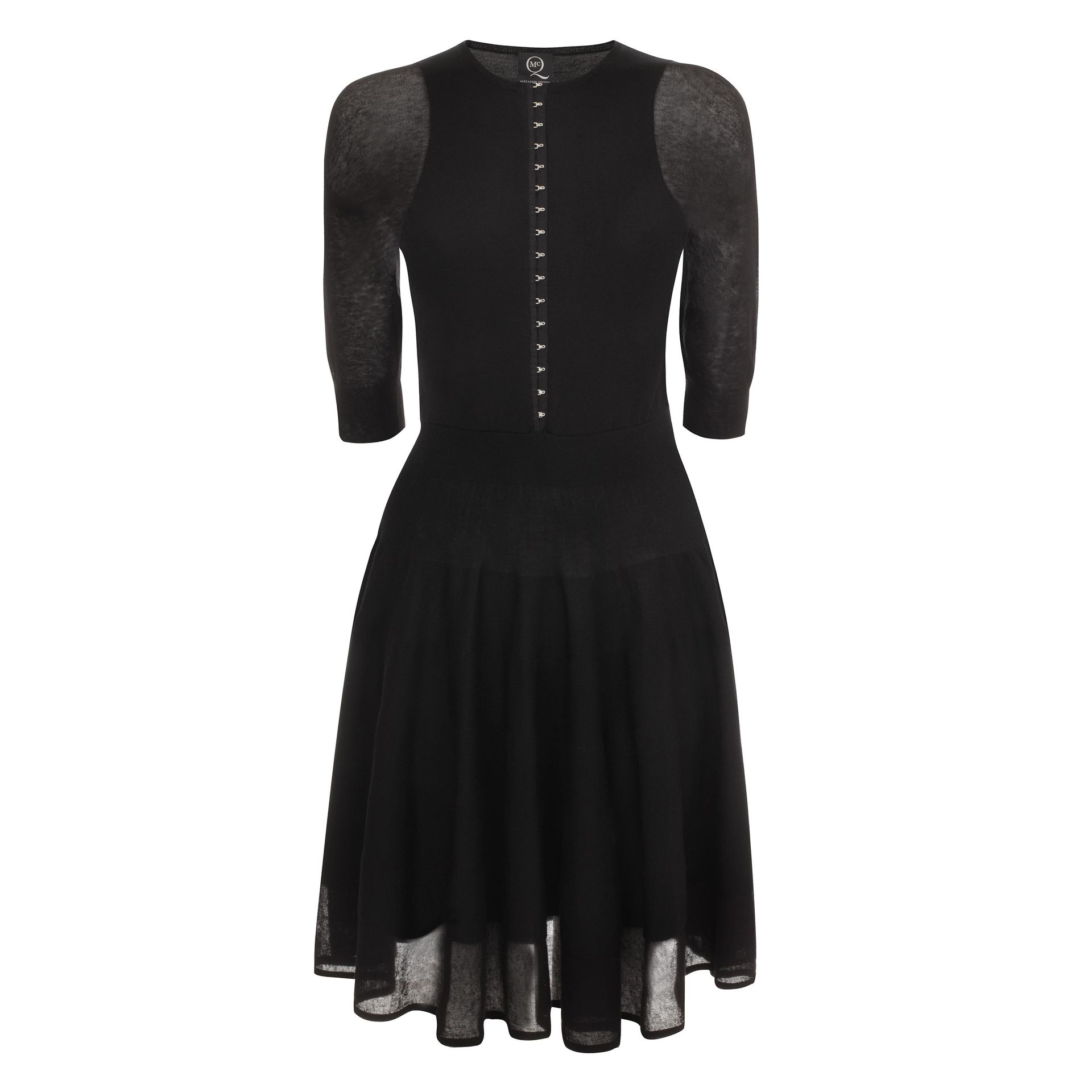 Mcq Hook and Eye Flirty Dress in Black | Lyst