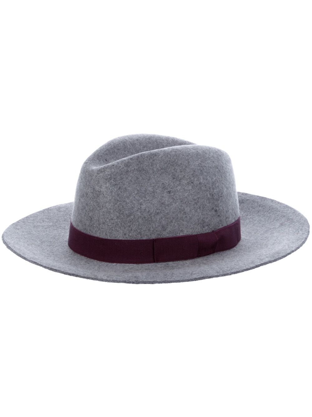 pom pom fur purple Fedora Gray Lyst  in Hat Smith  Paul
