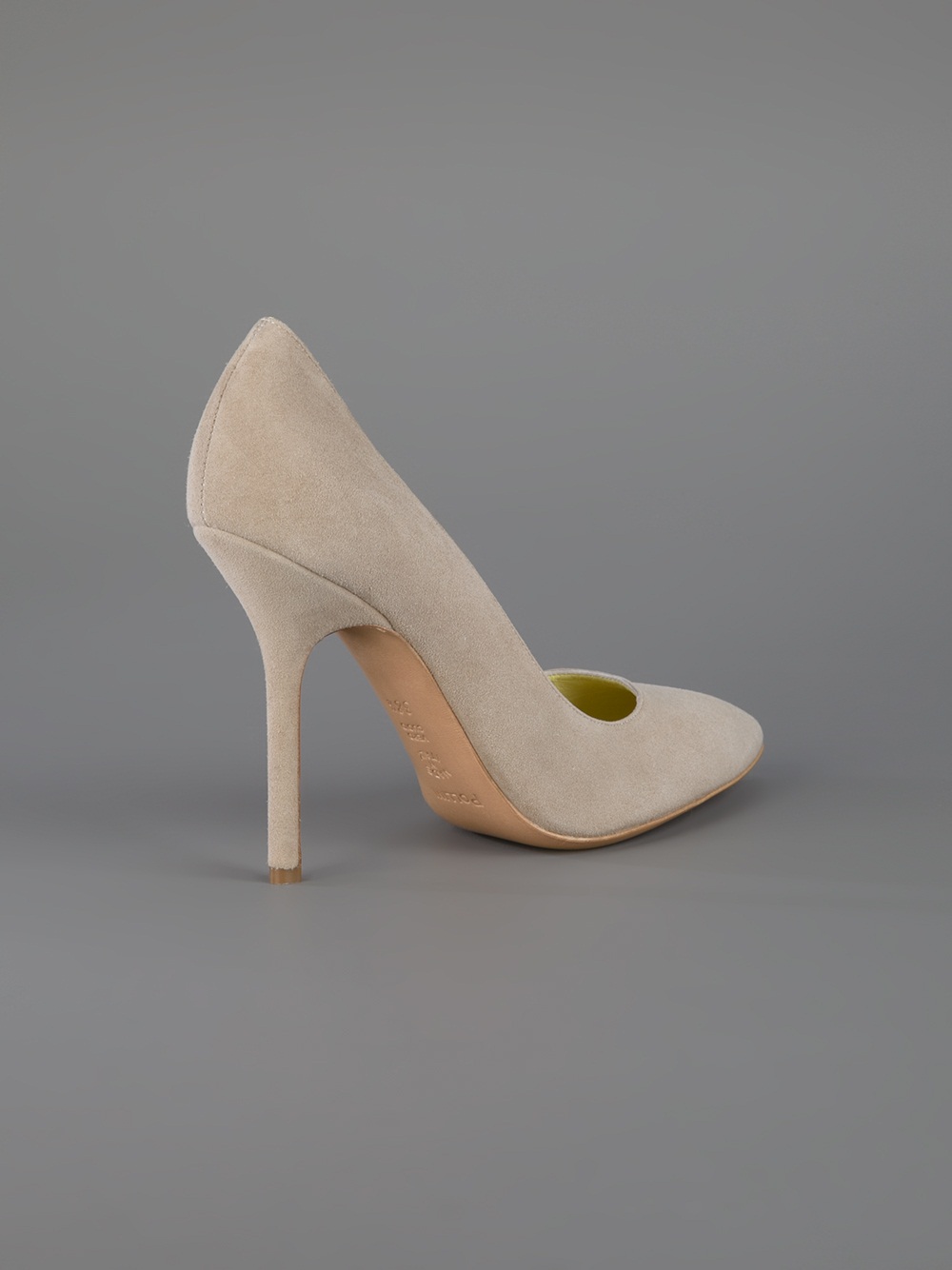 nude suede court shoes