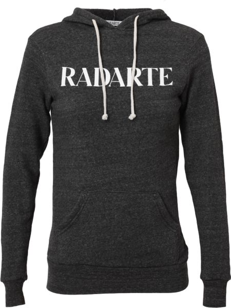 Rodarte Radarte Hooded Sweatshirt in Gray | Lyst