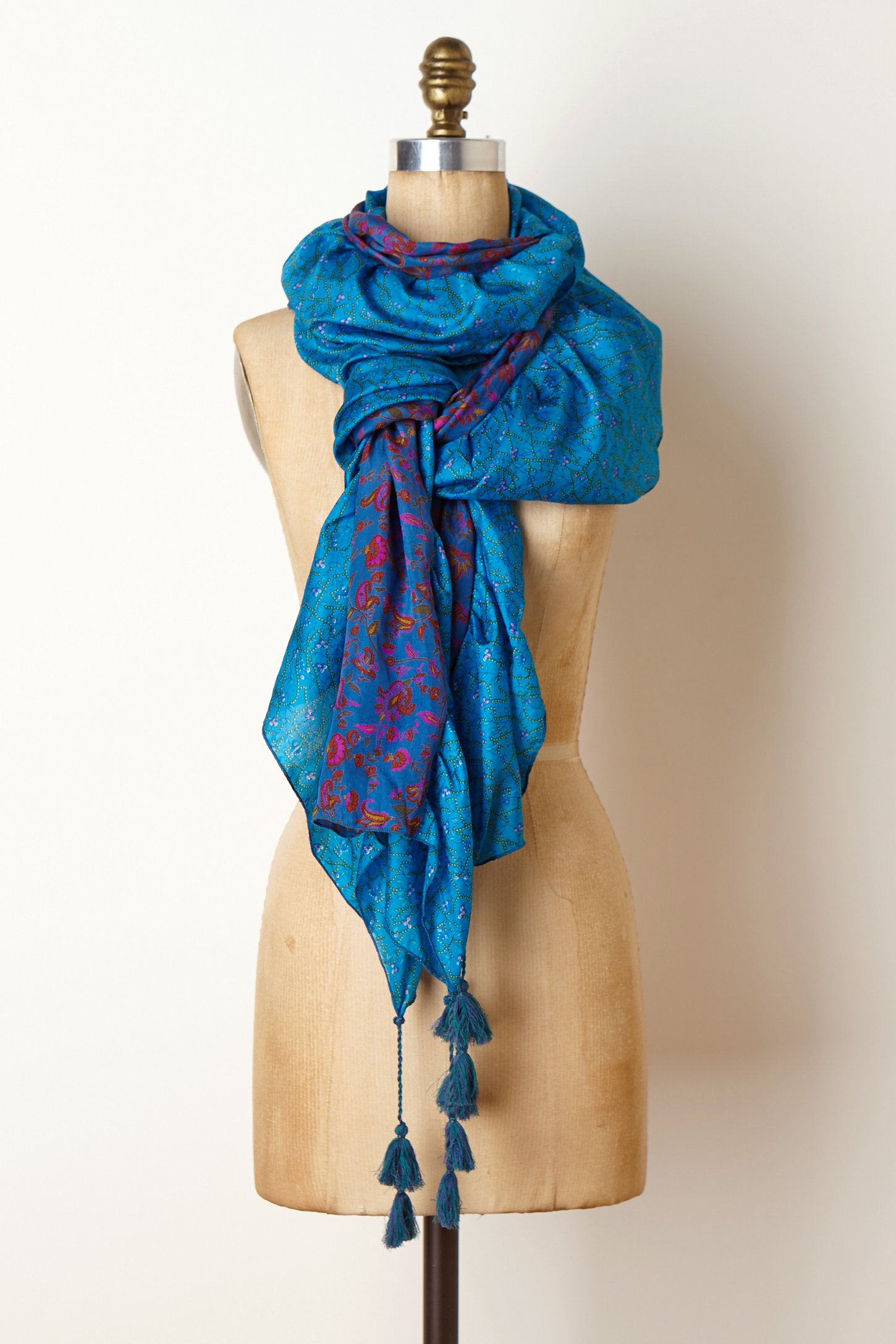 Lyst Anthropologie Evona Scarf In Blue