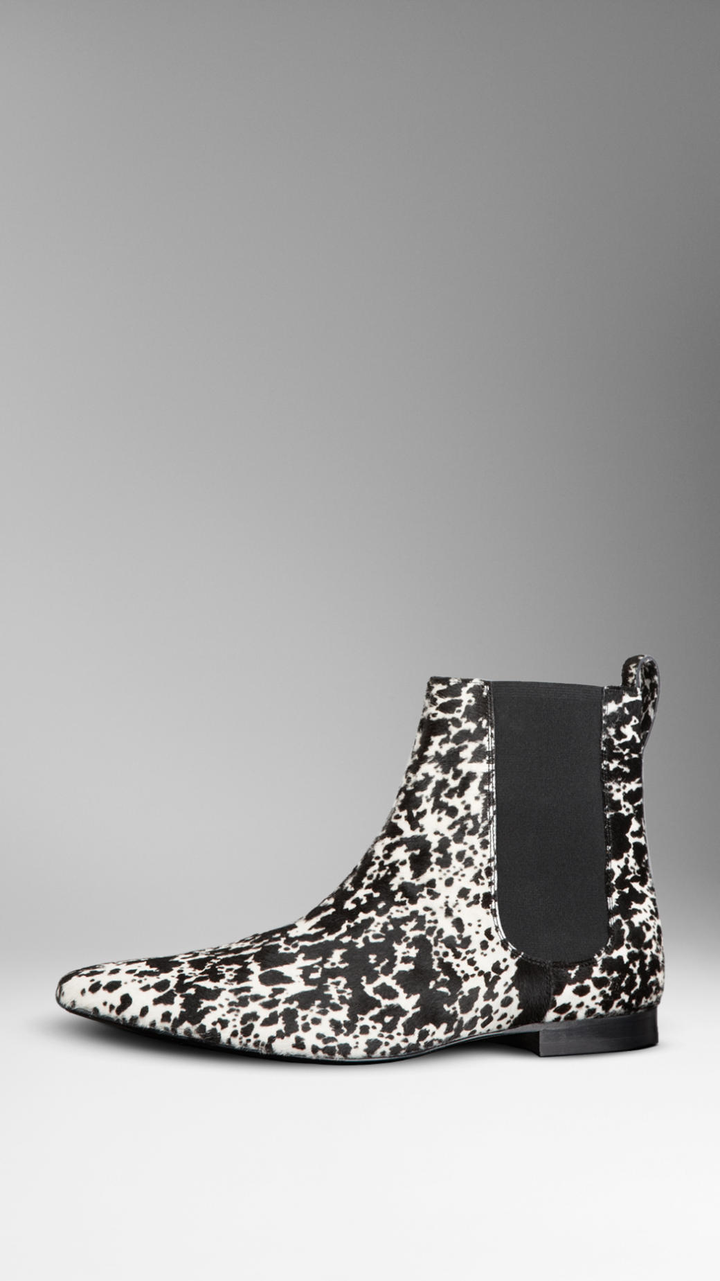 Lyst Burberry Animal Print Calfskin Chelsea Boots in