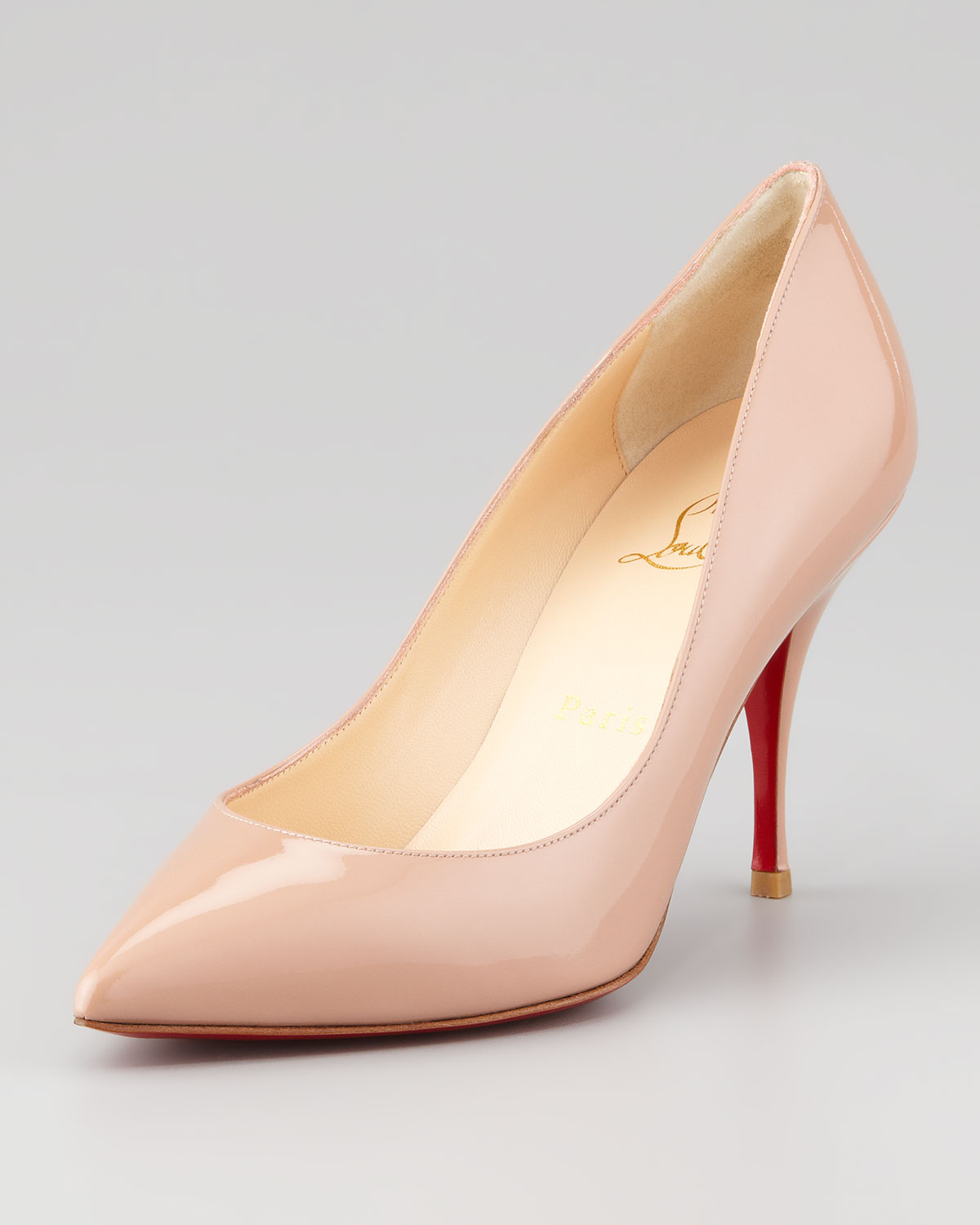 Christian louboutin Piou Piou Patent Pointtoe Red Sole Pump in ...