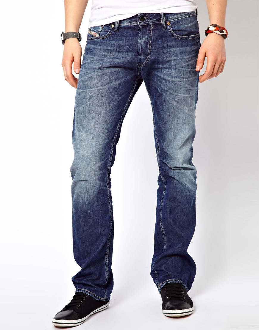 Diesel Jeans New Fanker 814e Slim Bootcut in Blue for Men | Lyst