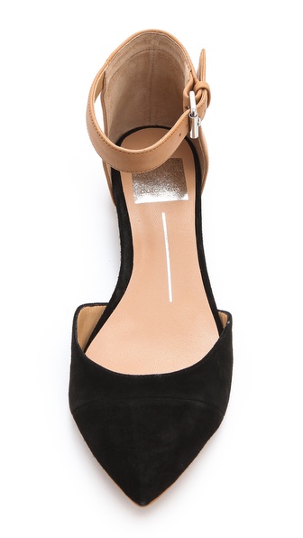 Lyst - Dolce Vita Gav Dorsay Flats with Ankle Strap in Black