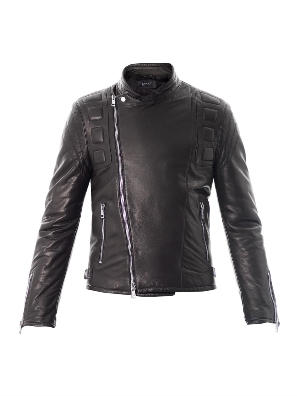 Lyst Gucci Leather Biker Jacket In Black For Men Gallery