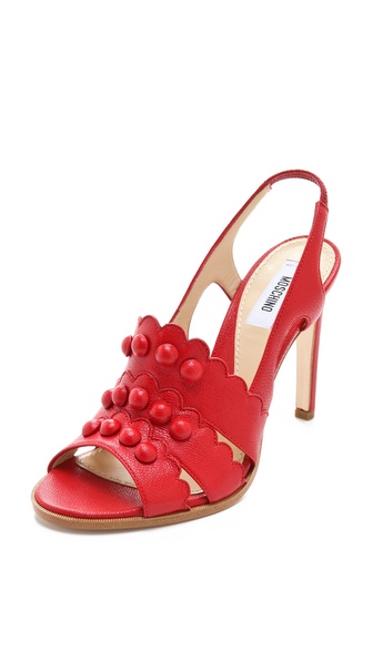 moschino red heels