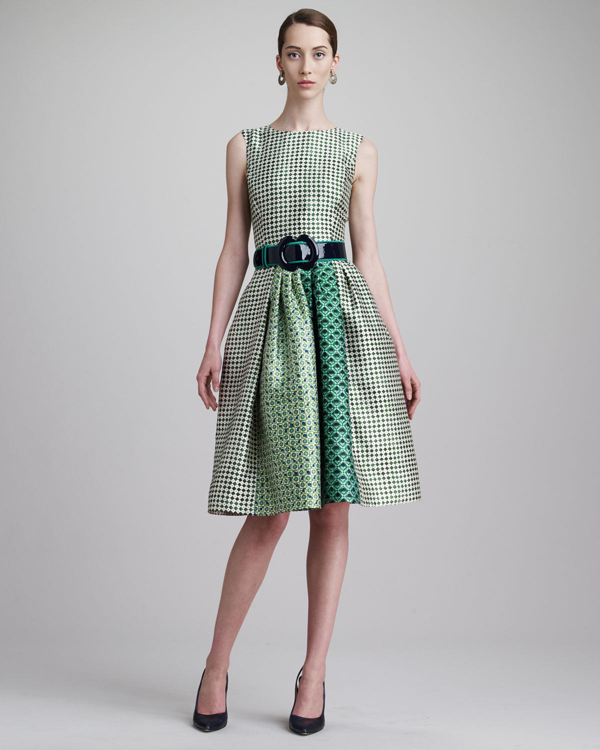 oscar de la renta green dress