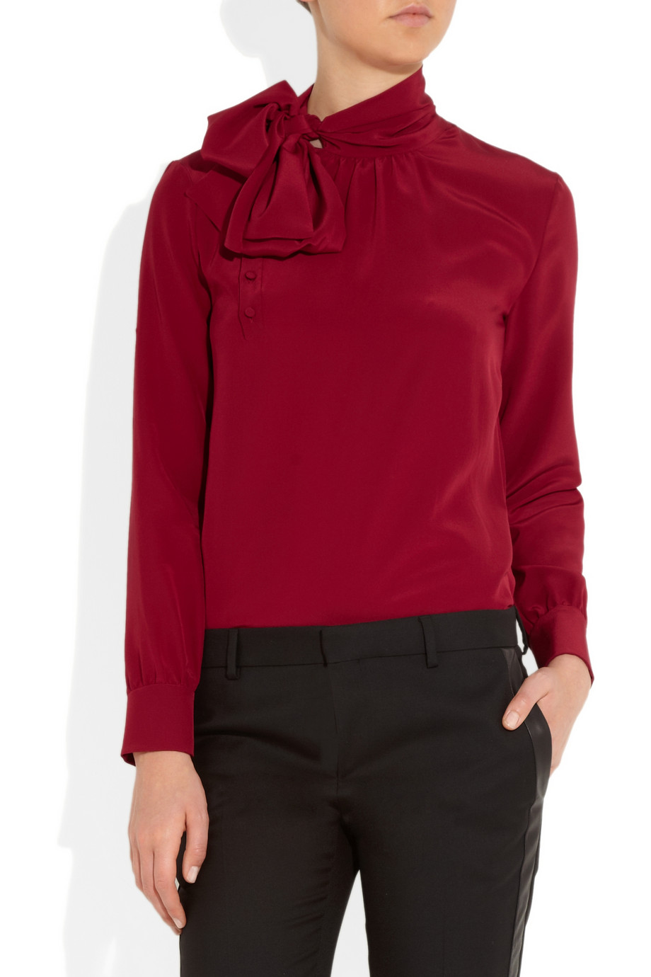 saint laurent silk blouse