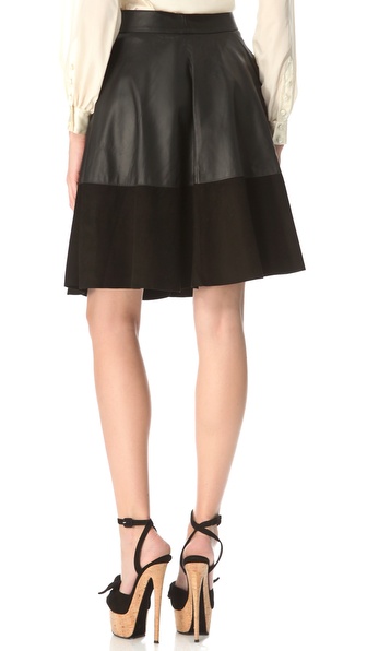 Temperley london Olivia Leather Skirt in Black | Lyst