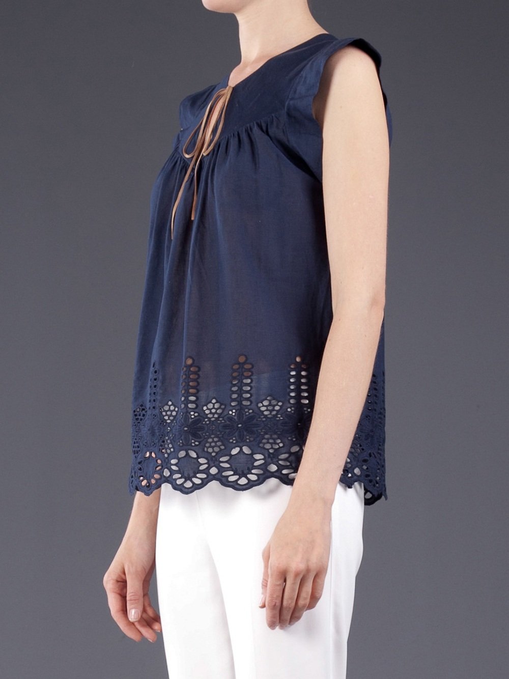 ulla johnson blue blouse