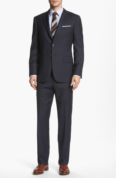 Joseph Abboud Profile Hybrid Trim Fit Wool Suit in Black for Men (Navy ...