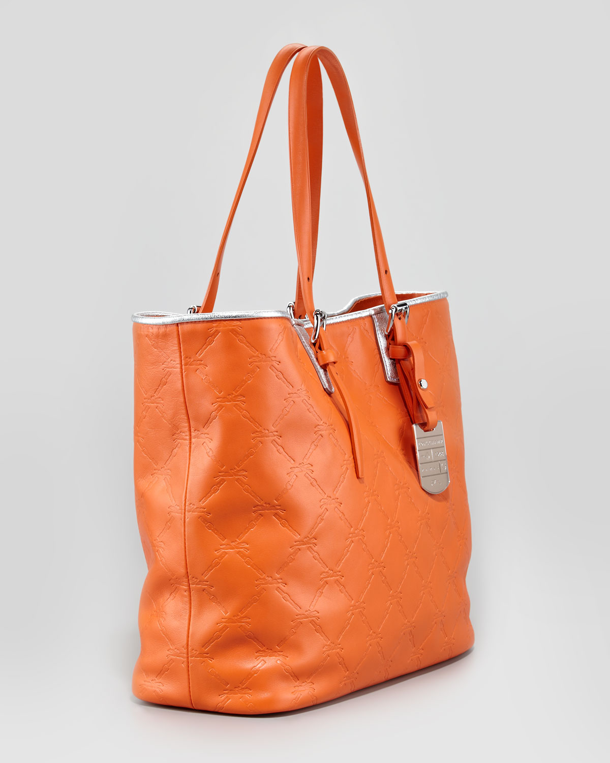 Longchamp Lm Cuir Large Tote Bag Orange in Orange | Lyst