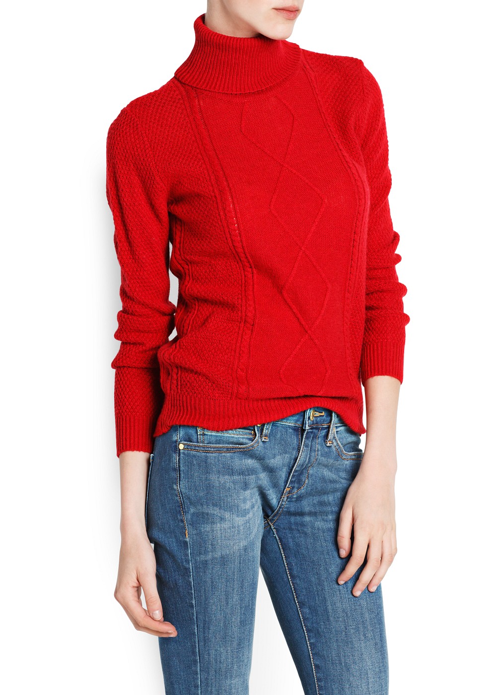 mango striped turtleneck sweater