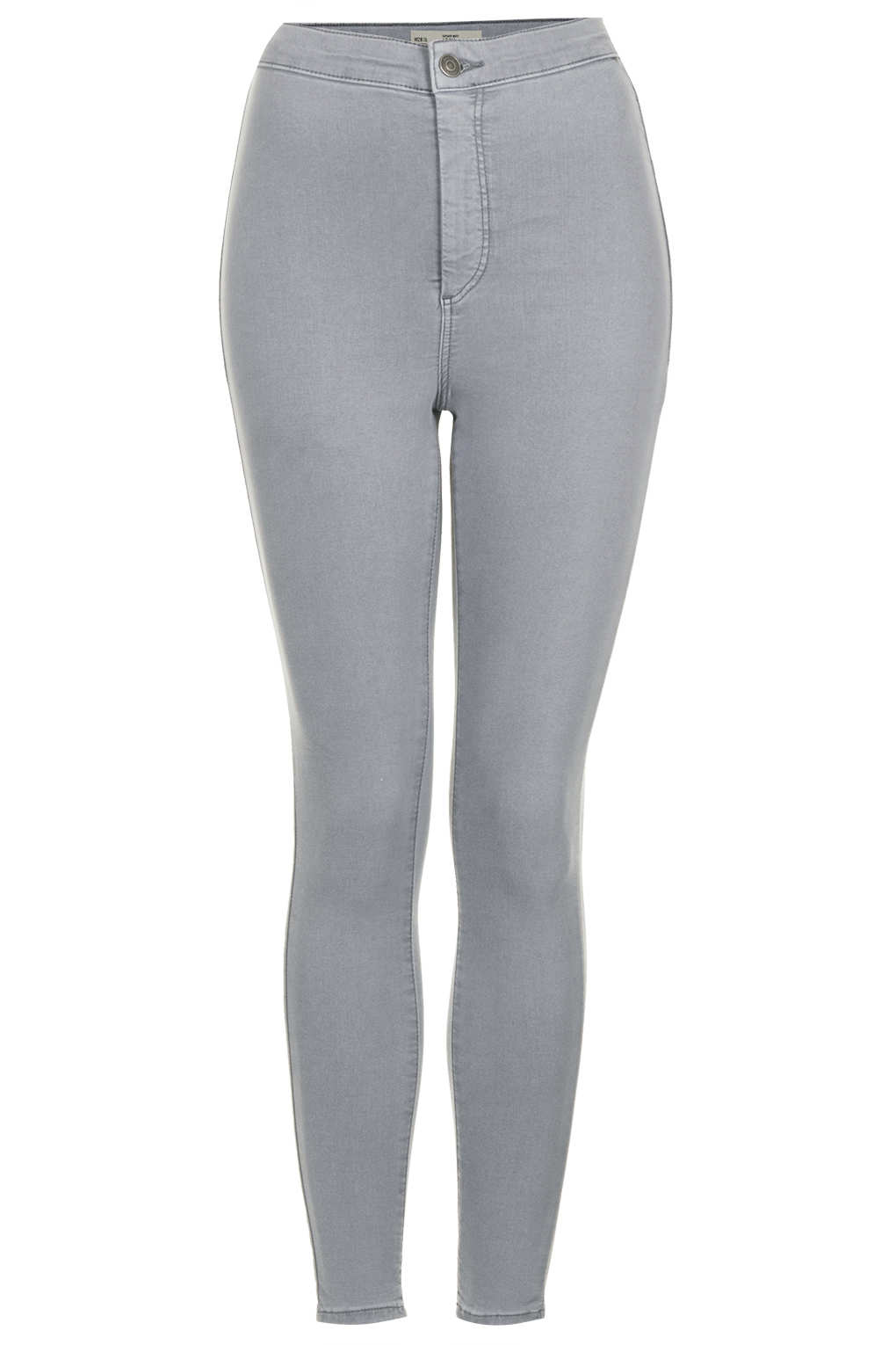 Topshop Moto Grey Wash Joni Jeans in Gray (GREY) | Lyst