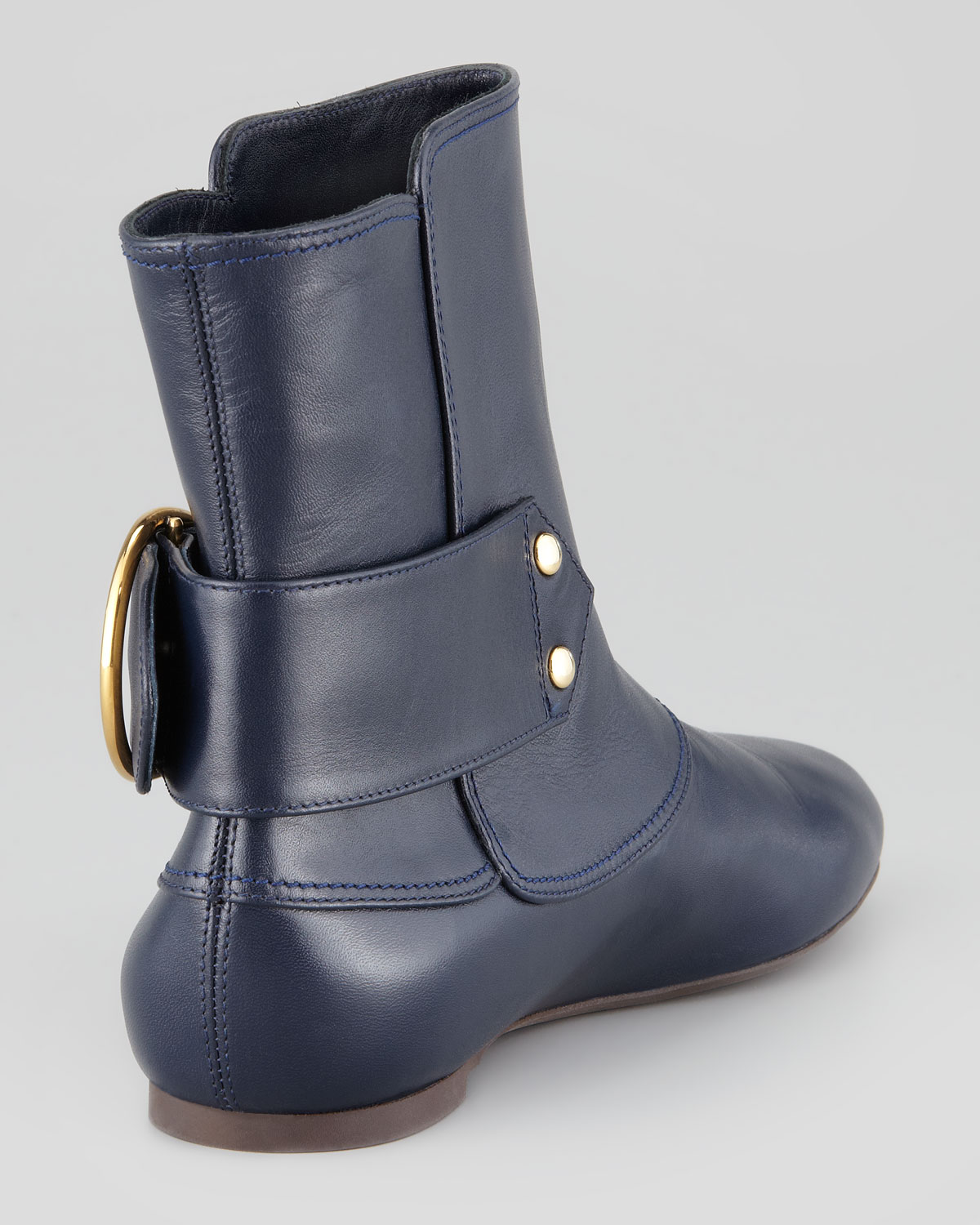 navy blue flats with ankle strap
