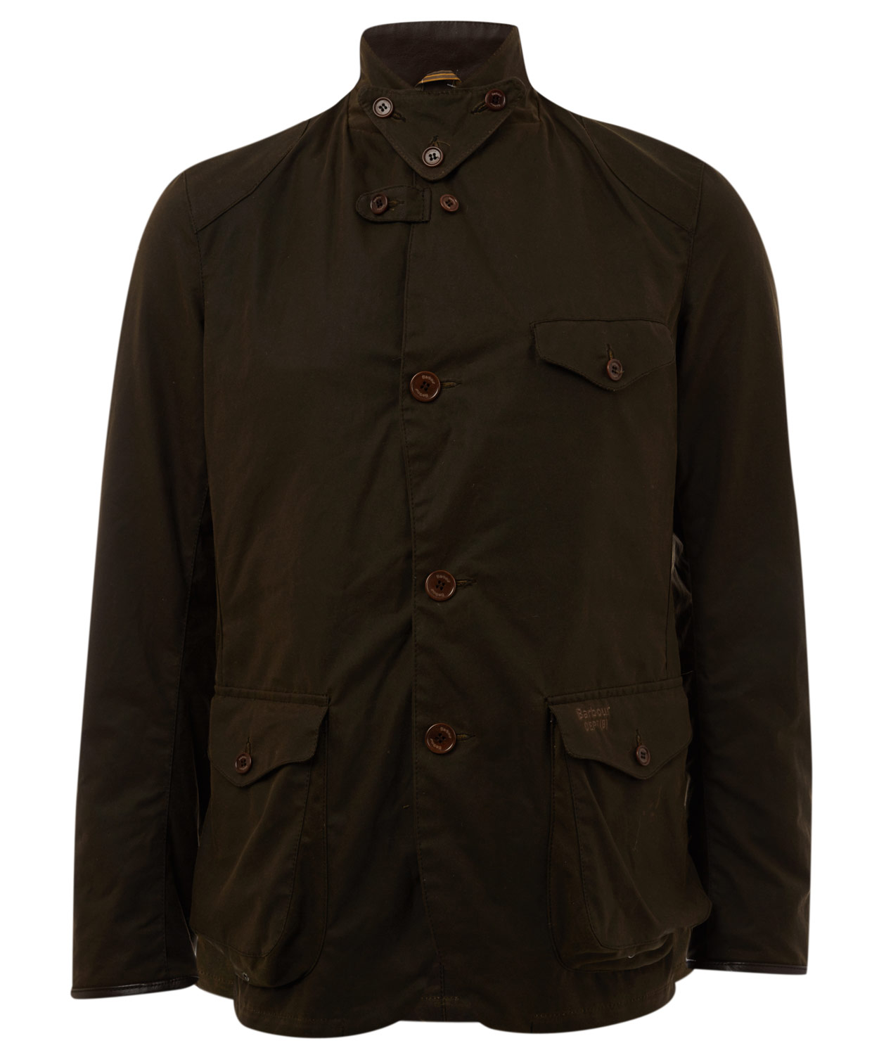 Lyst - Barbour Olive Bond Commander Wax Cotton Jacket in Natural for Men