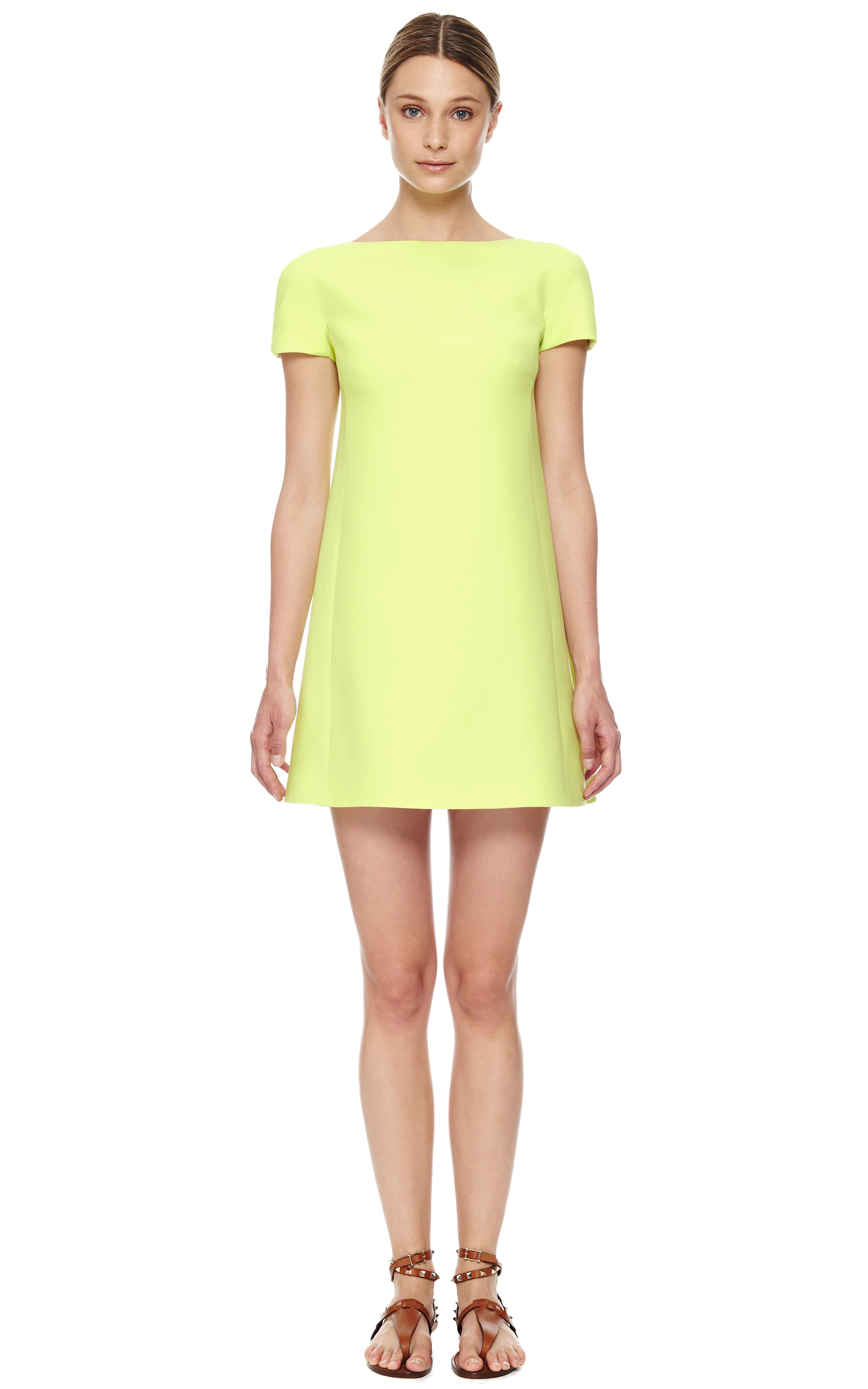 Lyst - Valentino Citron Crepe Couture Dress in Yellow