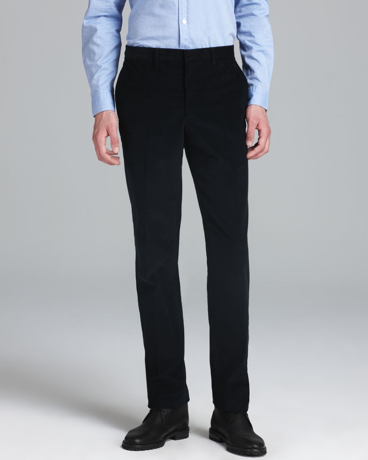 Lyst - Burberry London Moorgate Corduroy Dress Pants in Black for Men