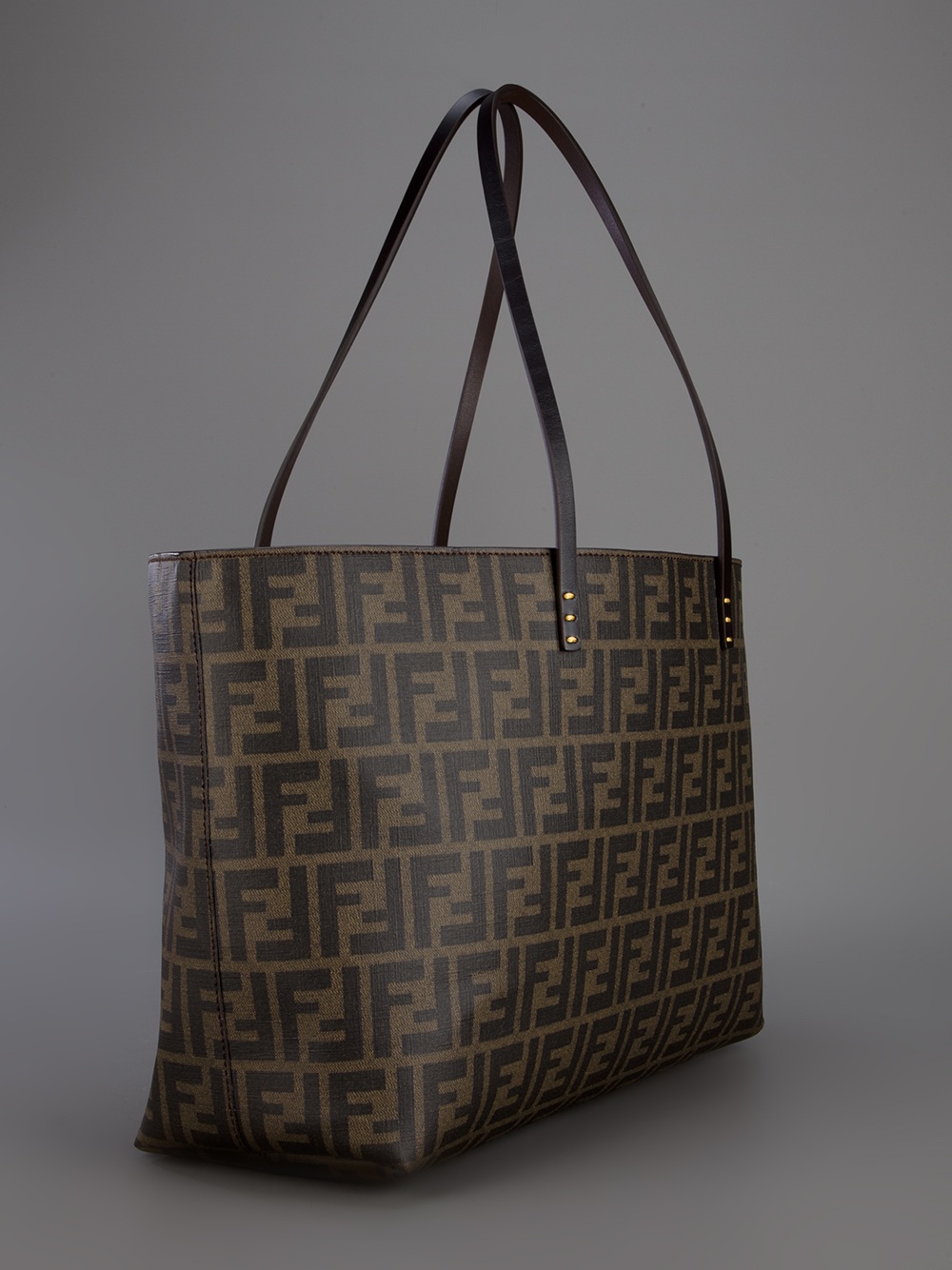 Lyst - Fendi Monogram Shopper Tote in Brown