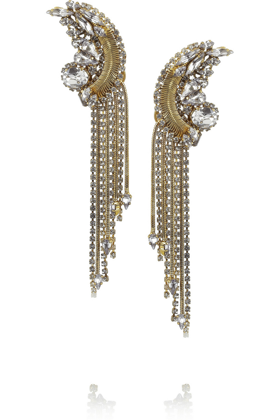 Lyst Erickson Beamon Gl Pearl Centre Crystal Earrings In Metallic Gallery