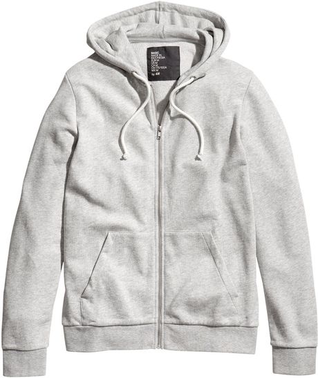 H&m Hooded Jacket in Gray for Men (Light grey) | Lyst