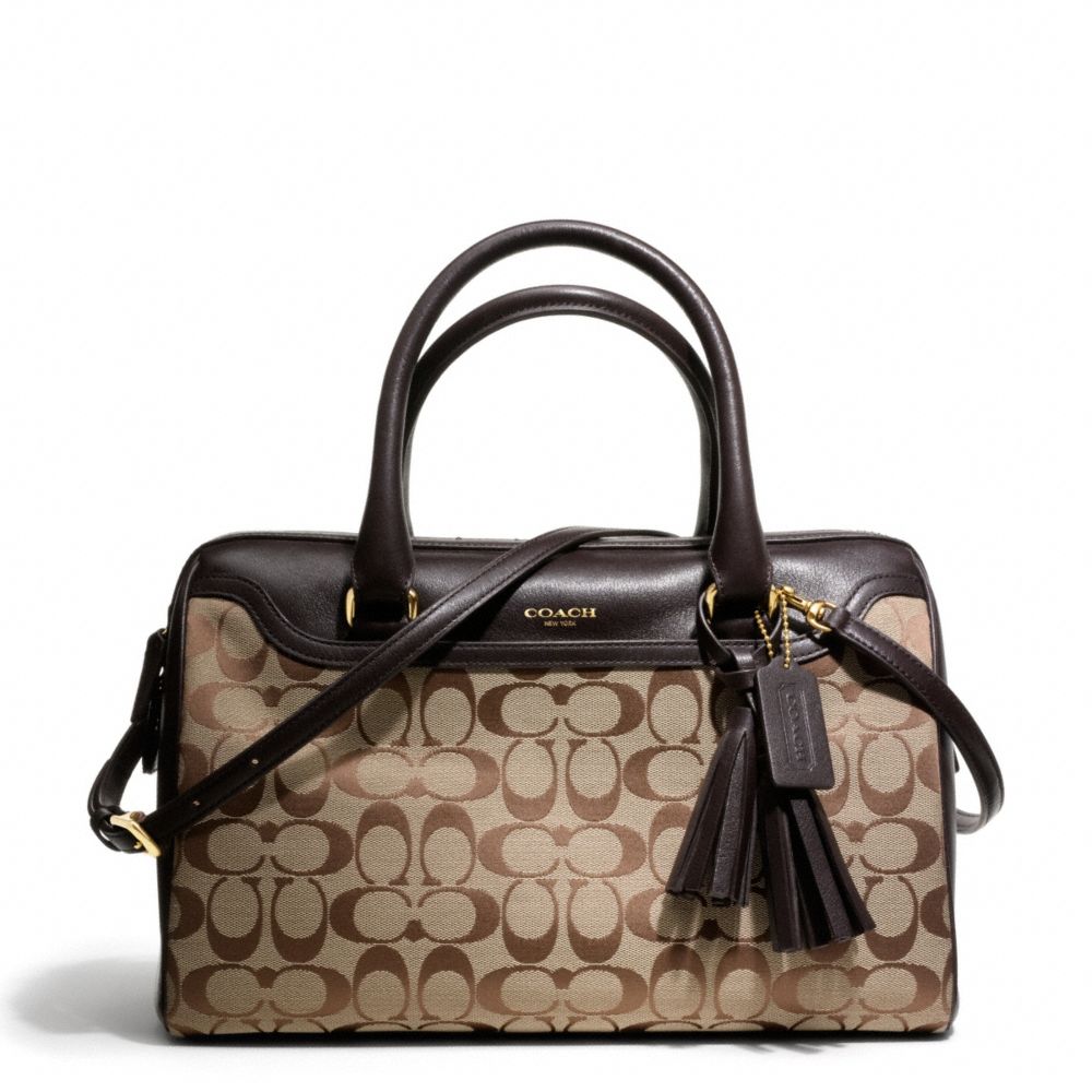 Coach Legacy Haley Satchel with Strap in Signature Fabric in Natural | Lyst