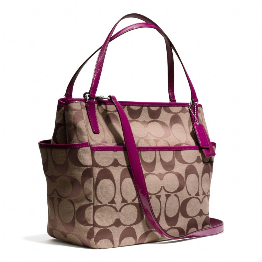Lyst Coach Baby Bag Tote In Signature C Fabric Metallic