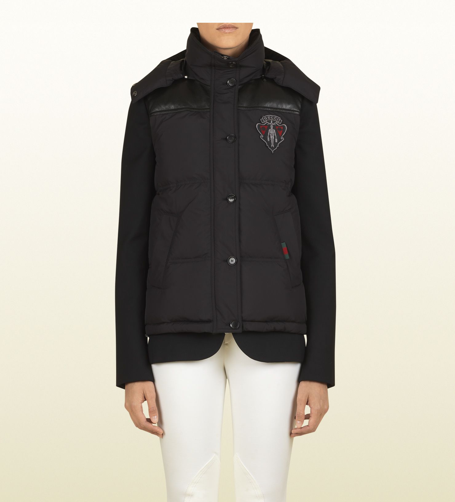 Lyst Gucci Black Down Vest From Equestrian Collection in Black for Men