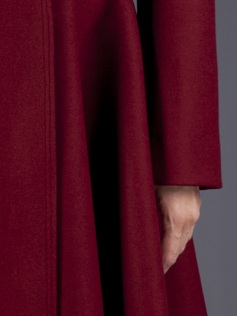 Lanvin Flare Skirt Coat in Red Lyst