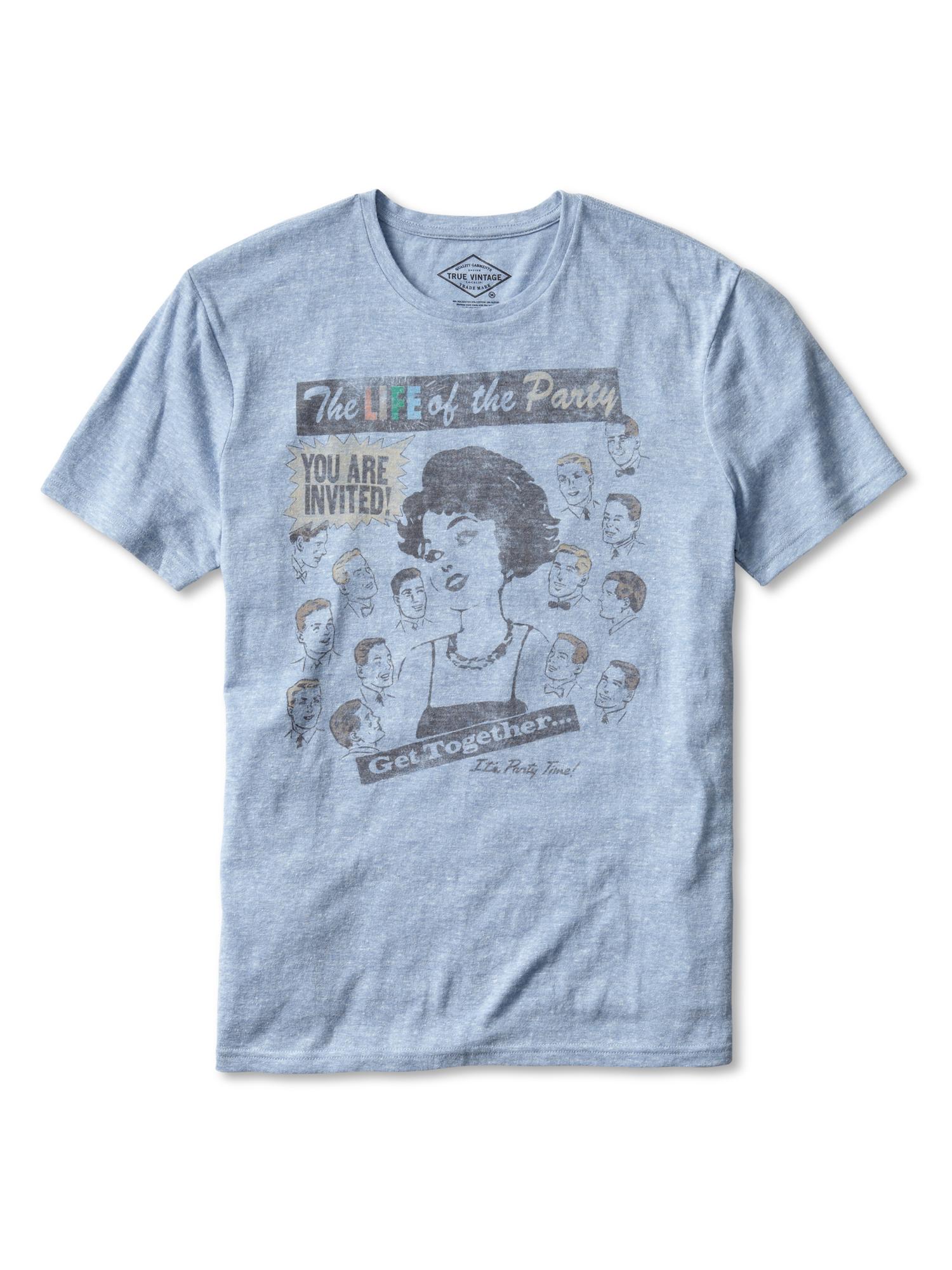 Banana Republic Life Of The Party Graphic Tee in Blue for Men (Vintage ...
